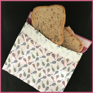 Happy Tennis – Pochette à snack rose – Sandwich