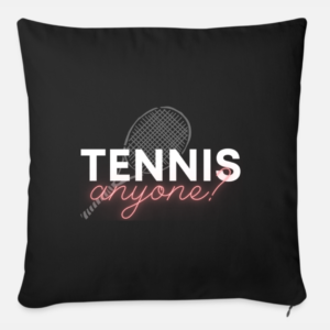 Coussin noir “Tennis, anyone?”